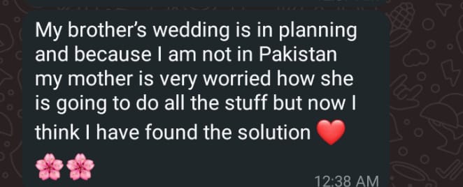 Client review message