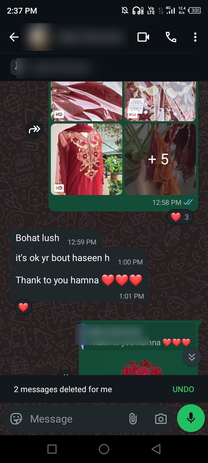 Client review chat
