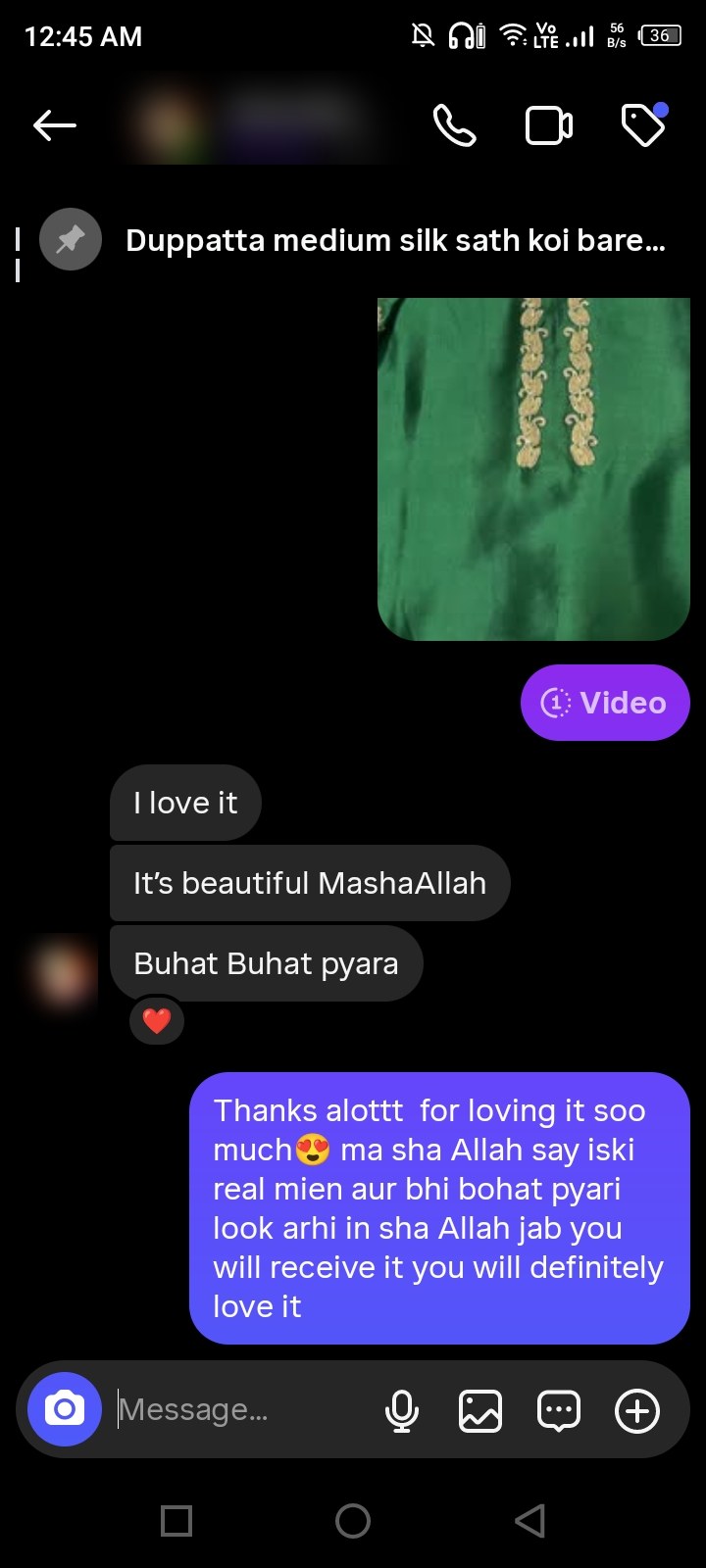 Client review chat