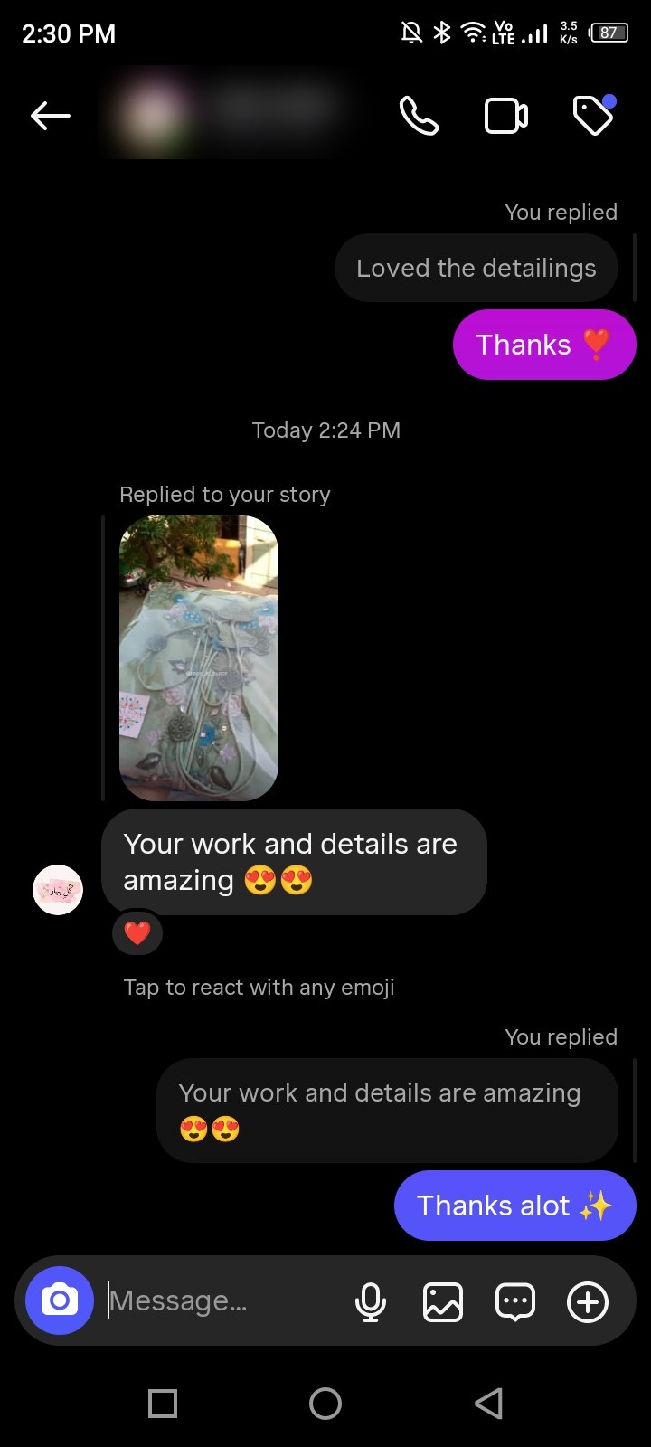 Client review chat