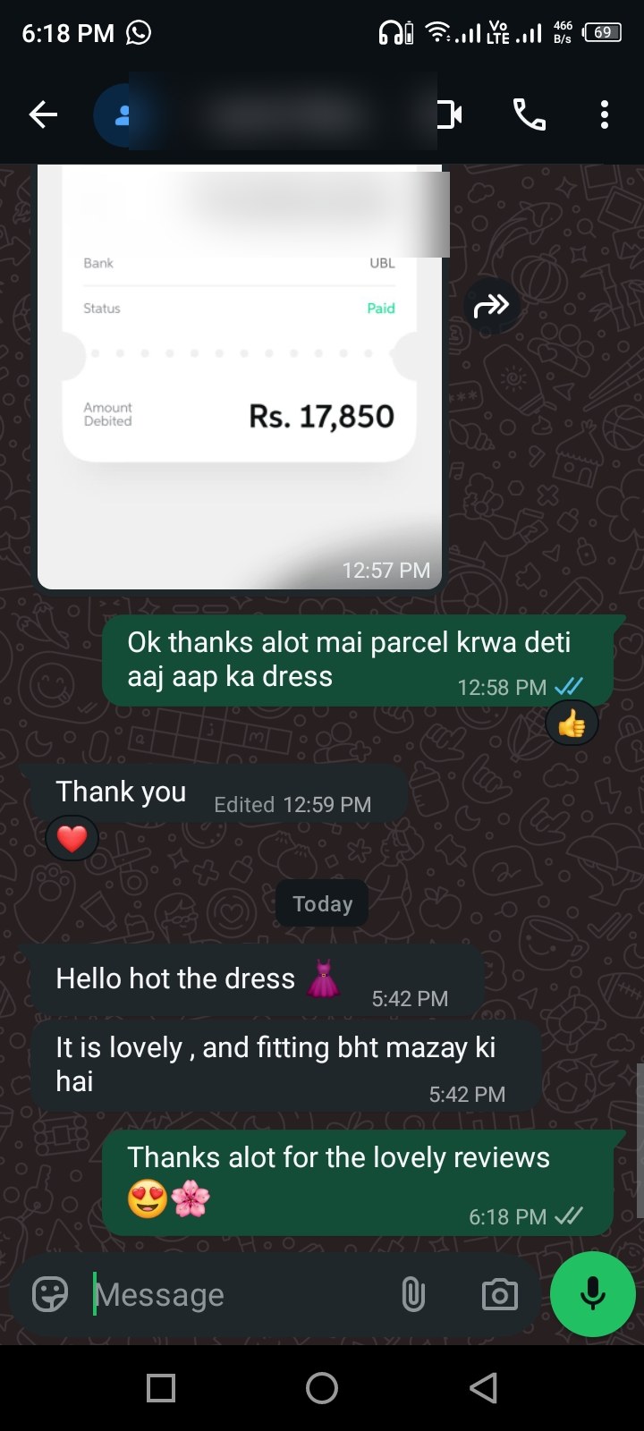 Client review chat