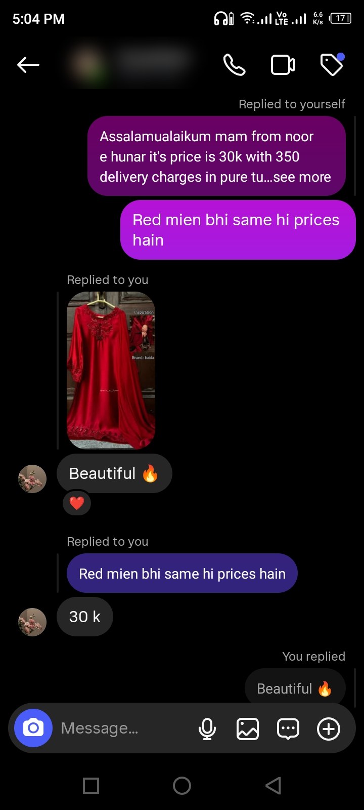 Client review chat