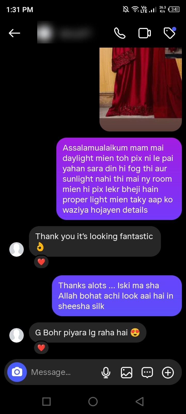 Client review chat
