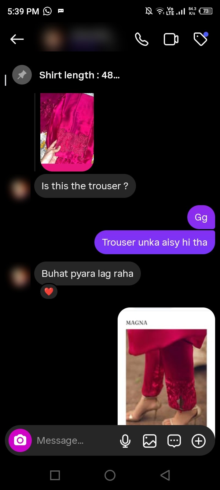 Client review chat