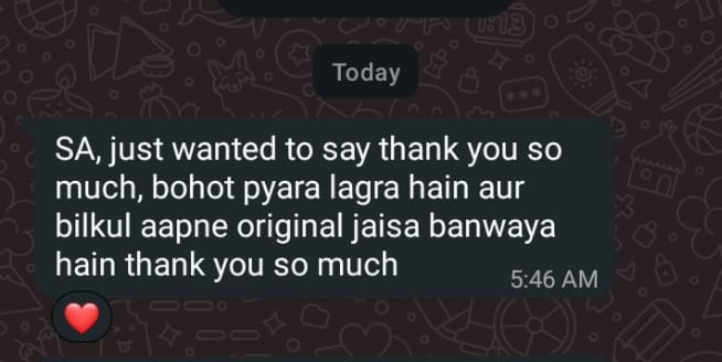 Client review chat
